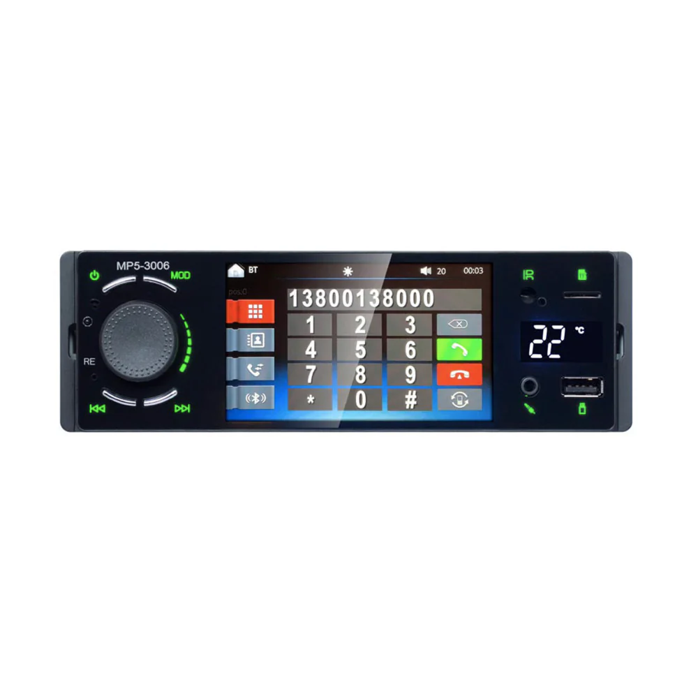 Universal 1 DIN Car Stereo With 4" Screen | Bluetooth | FM | AUX | Camera - Image 3
