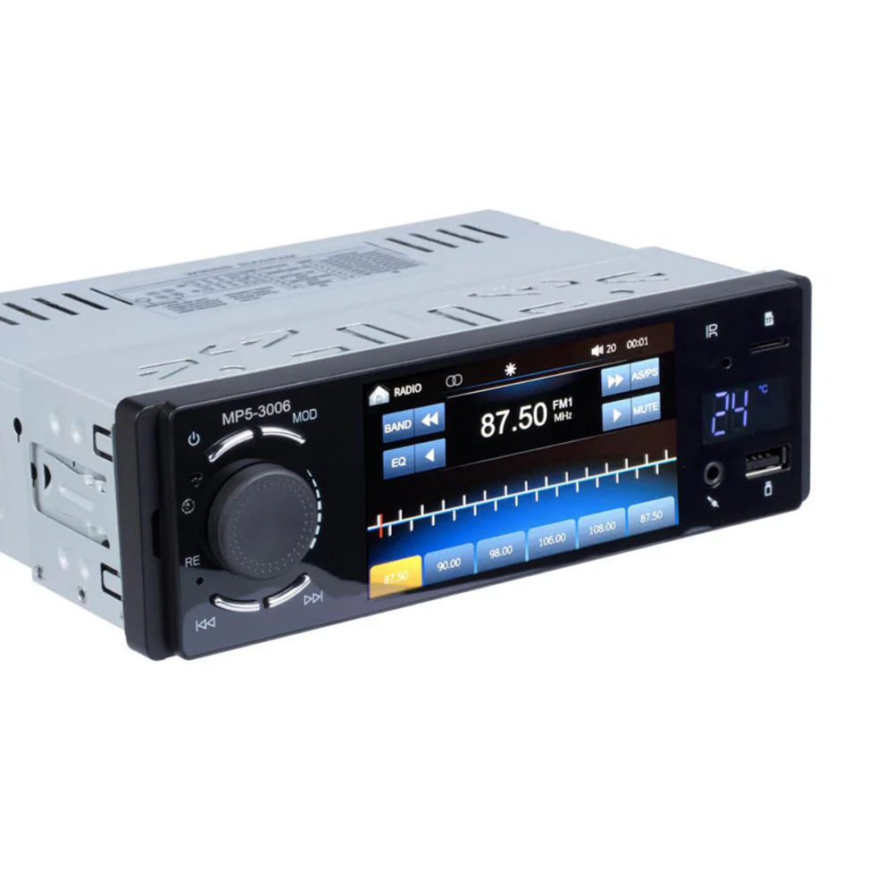 Universal 1 DIN Car Stereo With 4" Screen | Bluetooth | FM | AUX | Camera - Image 4