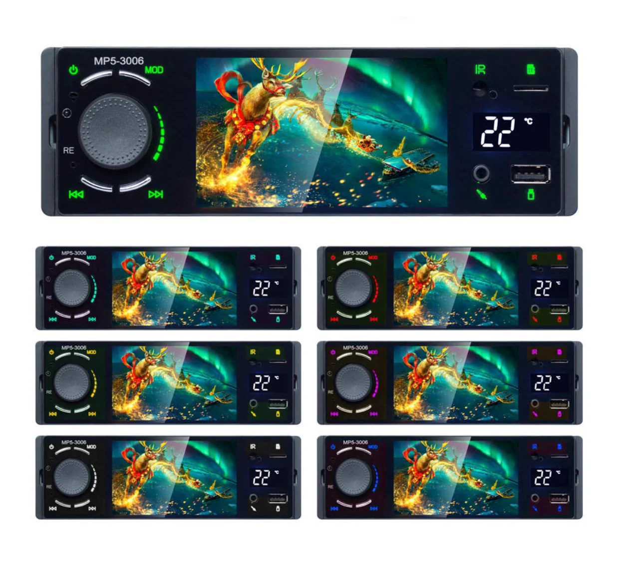 Universal 1 DIN Car Stereo With 4" Screen | Bluetooth | FM | AUX | Camera - Image 5