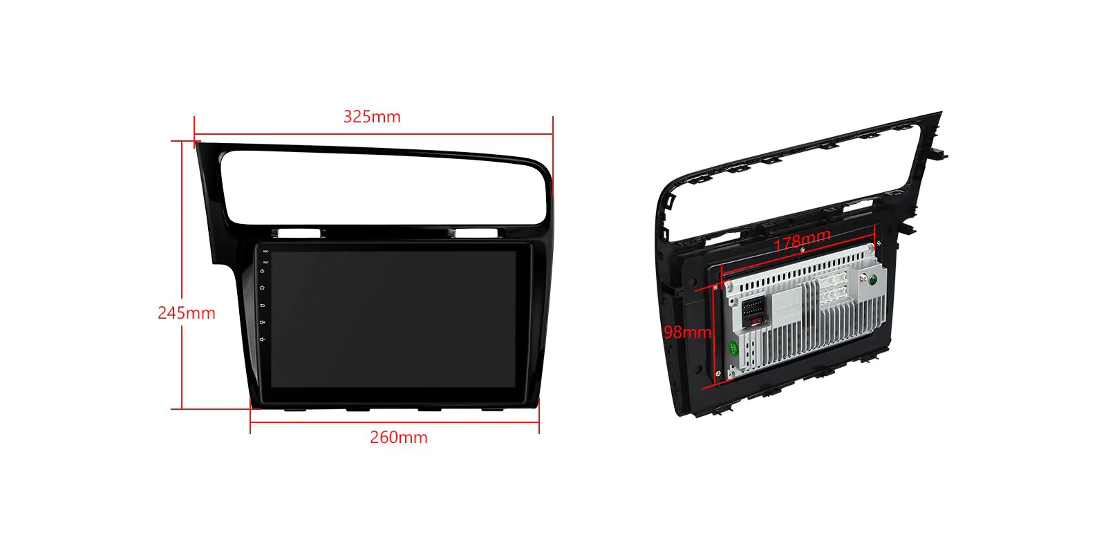 Navigation for VW Golf 7 | Carplay | Android | DAB+ | Bluetooth | 64 GB | Black - Image 4