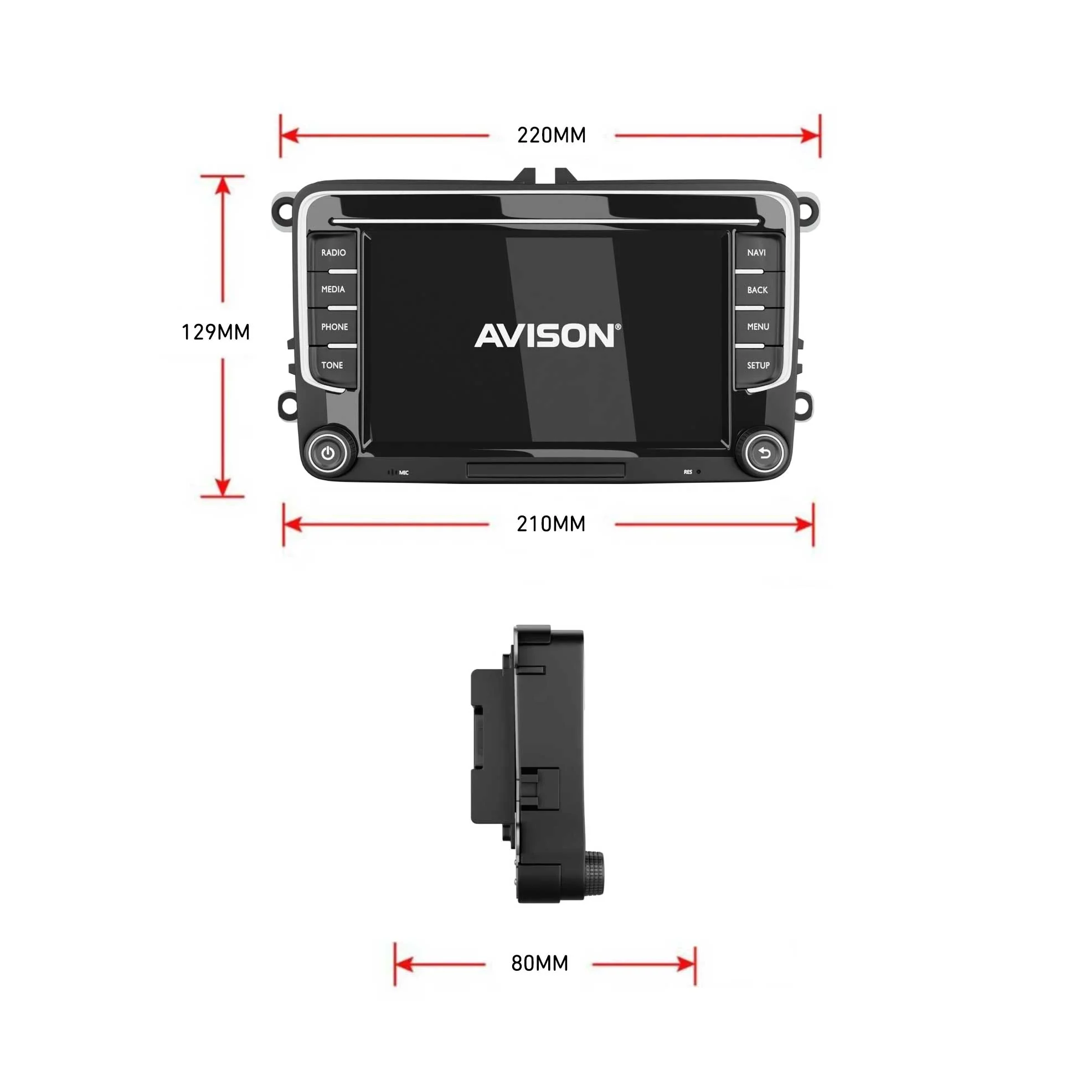 Navigation for VW Seat & Skoda 7" | CarPlay | Android Auto | DAB | 4 Core | 32GB - Image 4