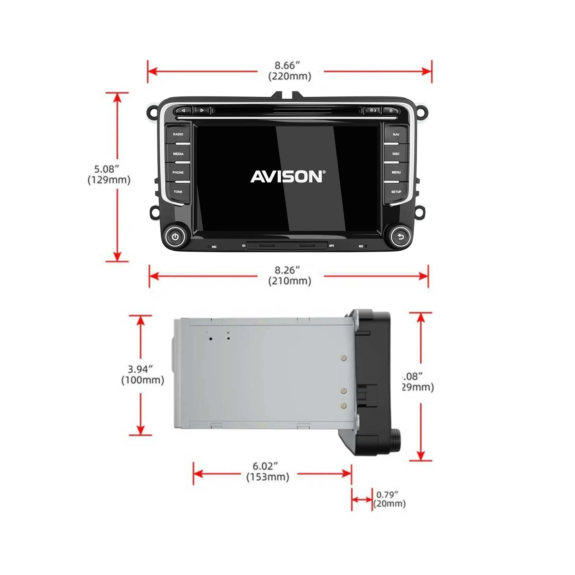 Navigation for VW Seat & Skoda 7" | Carplay Wireless | Android Auto | DAB+ | 64 GB - Image 5