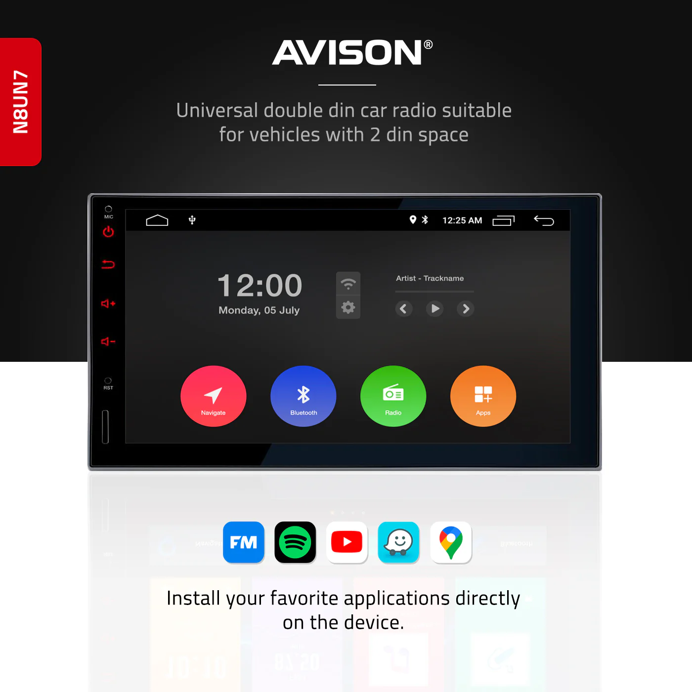 Universal 2 DIN Navigation 7 " | Carplay | Android | DAB+ | WIFI | 64GB - Image 3