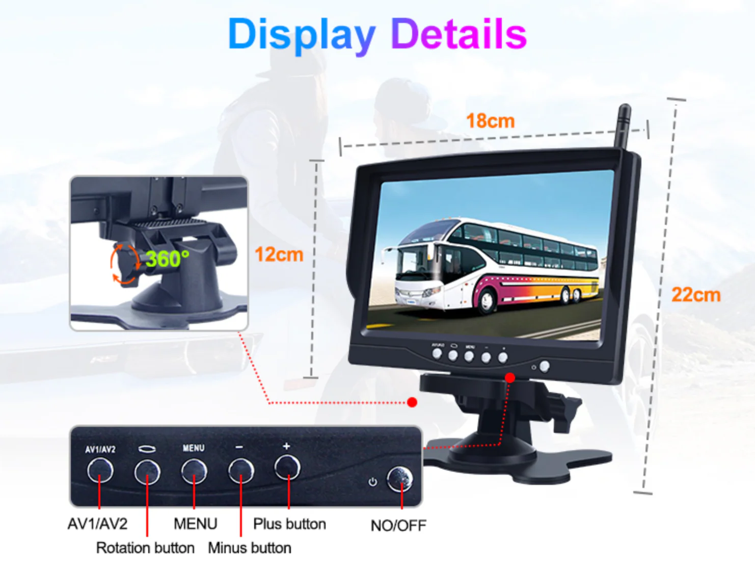 Wireless Rear View Camera Set 300M | Truck | Camper | Boat | Tractor - Image 8