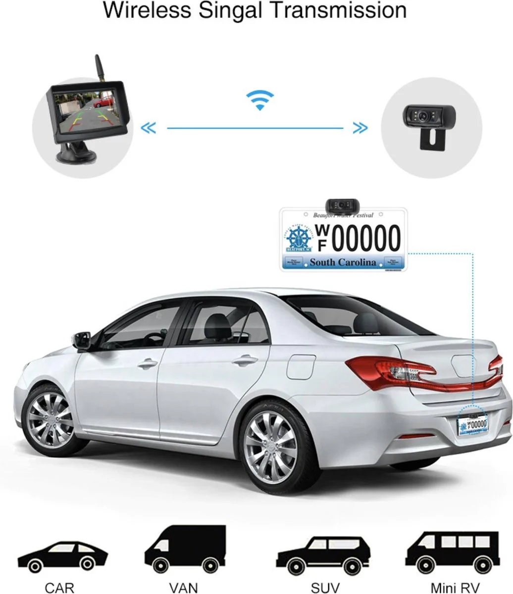 Wireless Reversing Camera Set | Car | Caravan | SUV | Universal | 10M - Image 3