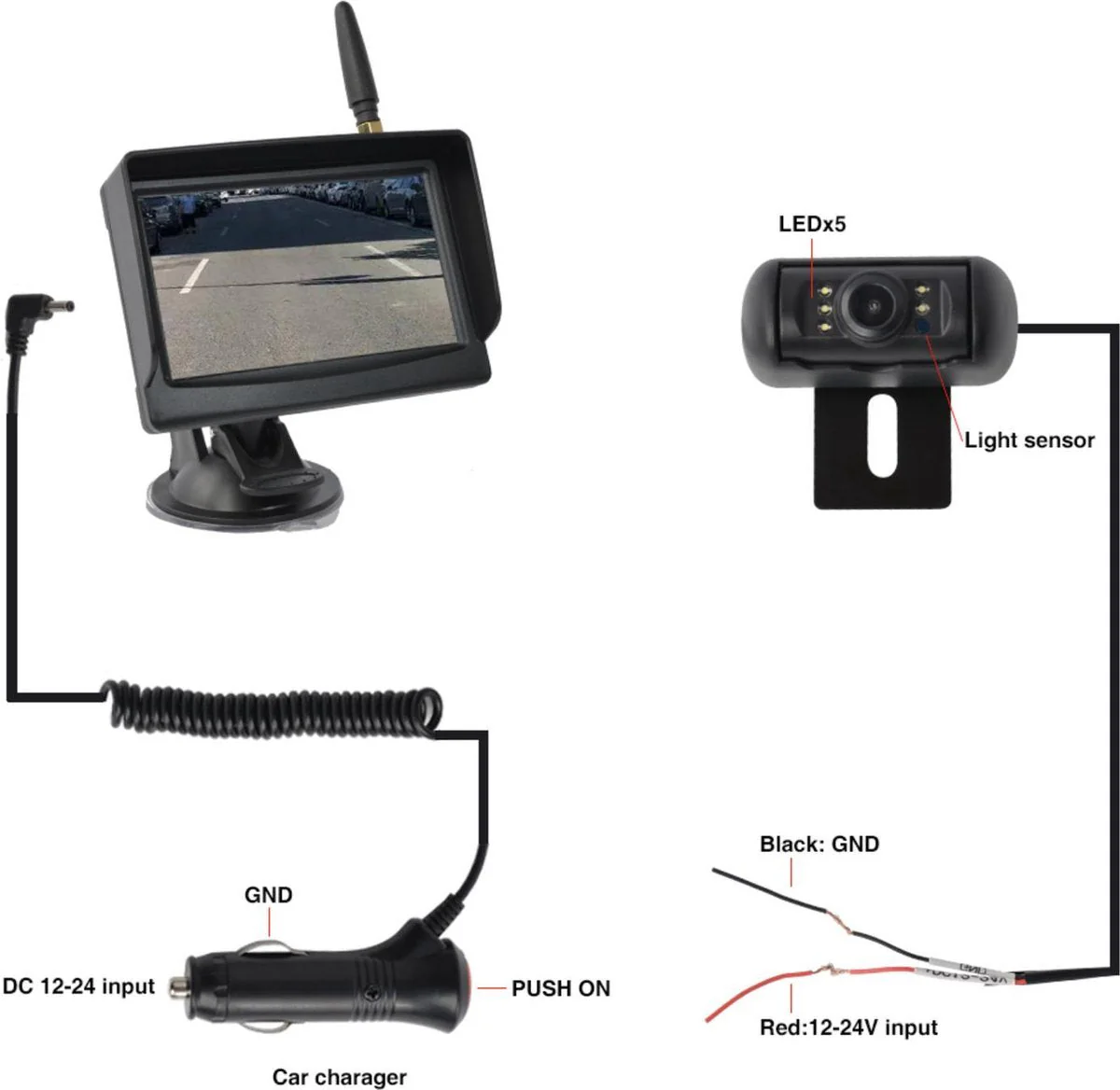 Wireless Reversing Camera Set | Car | Caravan | Truck | SUV | Universal | 20M - Image 4